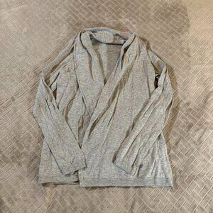 Gap Womens XS Cardigan Sweater Gray Open Front Light Weight Cotton Modal Blend